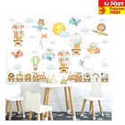 Removable Watercolor Airplane and Animal Wall Stickers for Children’s Rooms