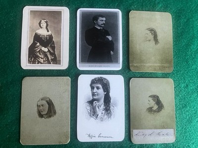 John Wilkes Booth & The Five Women Who Loved Him Replica CDV's, Beautiful!