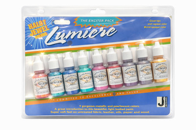 Jacquard Lumiere Halo & Jewel Colors Exciter Pack Set of 9 Metallic Paints New