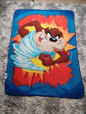 Looney Tunes Taz Closeup Vintage Warner Bros Throw Blanket 61"X44"