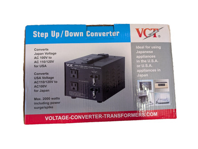 VCT VT-2000J Japan-US Step Up / Down Voltage Transformer 2000 Watt, 100V/120V