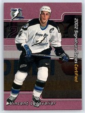 2001-02 Be a Player Signature Vincent Lecavalier Certified Parallel #/100 #C-49