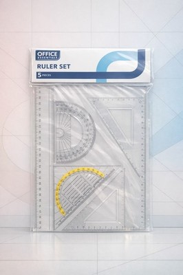 5 tlg Office Essentials Lineal Set Schreibwaren Flexibles Lineal, Team 