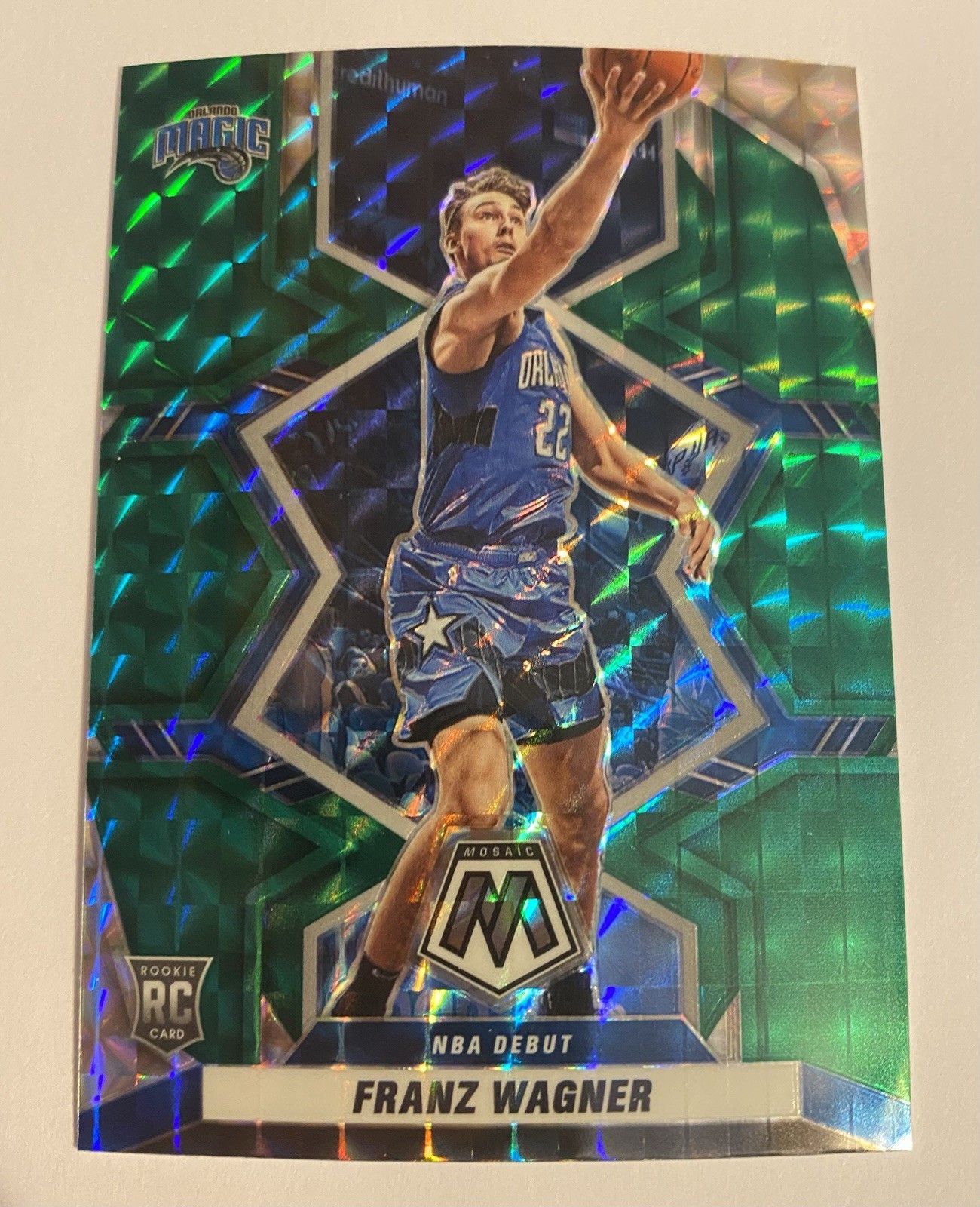 2021-22 Panini Mosaic Franz Wagner GREEN Mosaic RC Orlando Magic #220