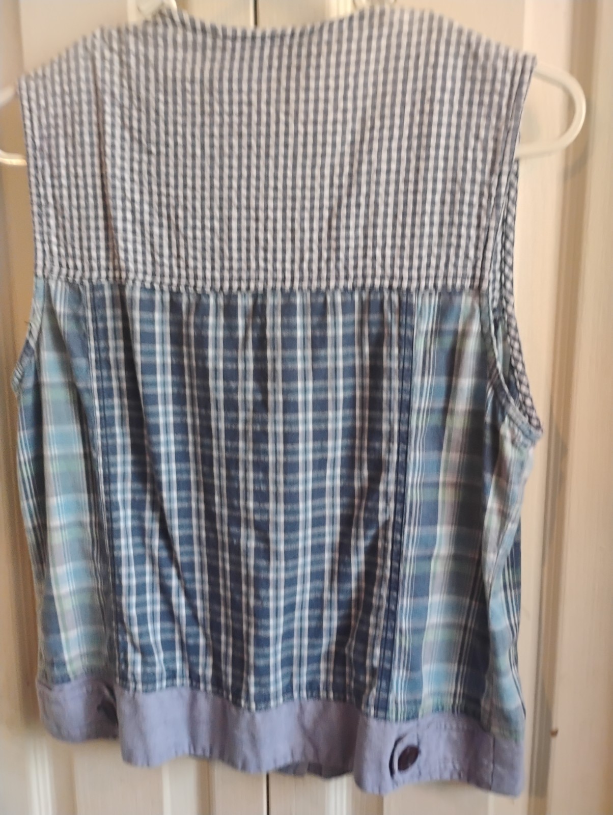 Requirements Vintage Patchwork Plaid Sleeveless B… - image 9