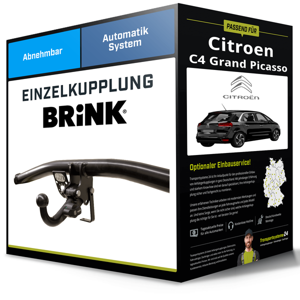 Abnehmbare AnhäNgerkupplung FüR Citroen C4 Grand Picasso 06- I Typ UA Brink NEU-image