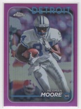 #69 Herman Moore 2024 Topps Chrome Pink Refractor Detroit Lions