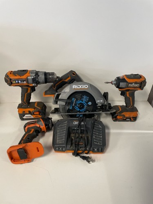 #ad #ad RIDGID 4 PIECE SET WITH BATTERIES AND CHARGER P18027125 $184.00