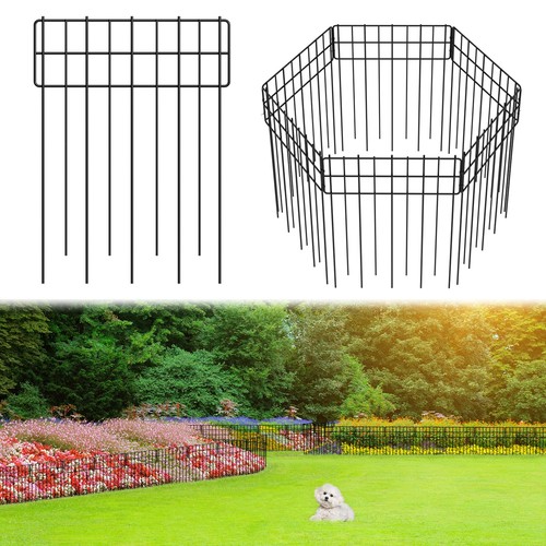 Garden Border Edging Fences, 12.32"*16.81" Decorative Fence Panel, Small Gard...