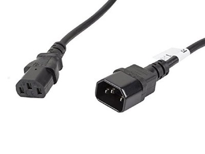 lanberg CA-C13E-11CC-0050-BK Iec 320 C13 Socket to Iec 320 C14 Socket Power Cabl