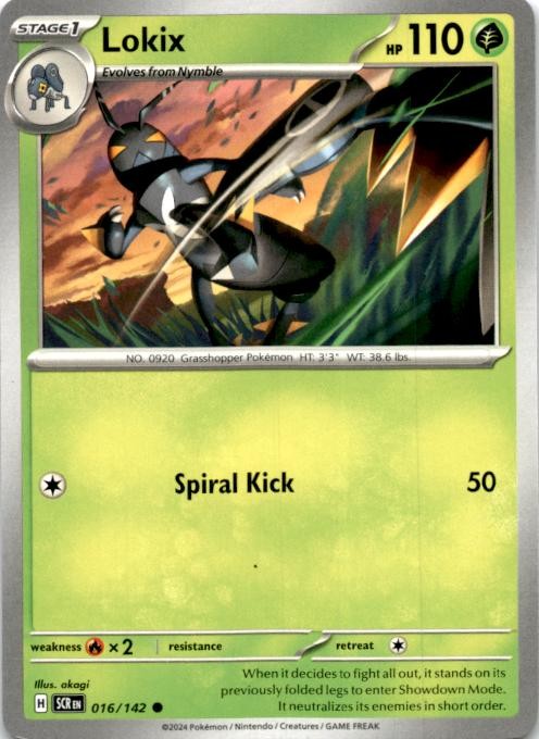 Lokix 16/142 Common Stellar Crown Pokemon Near Mint