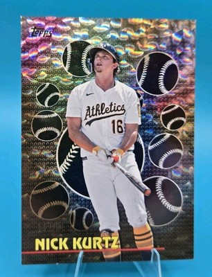 2026 Topps Series 2 Nick Kurtz Titans Of The Game GOLD CRACKLE #d /50. Awesome!