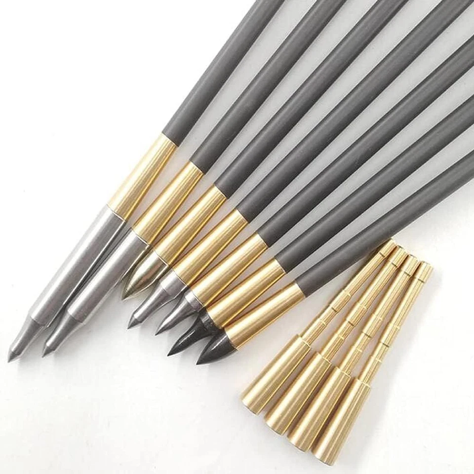 12X Arrow Insert Adapter Connector Broadheads Points ID4.2 Shaft Archery Hunting - Image 2 of 4