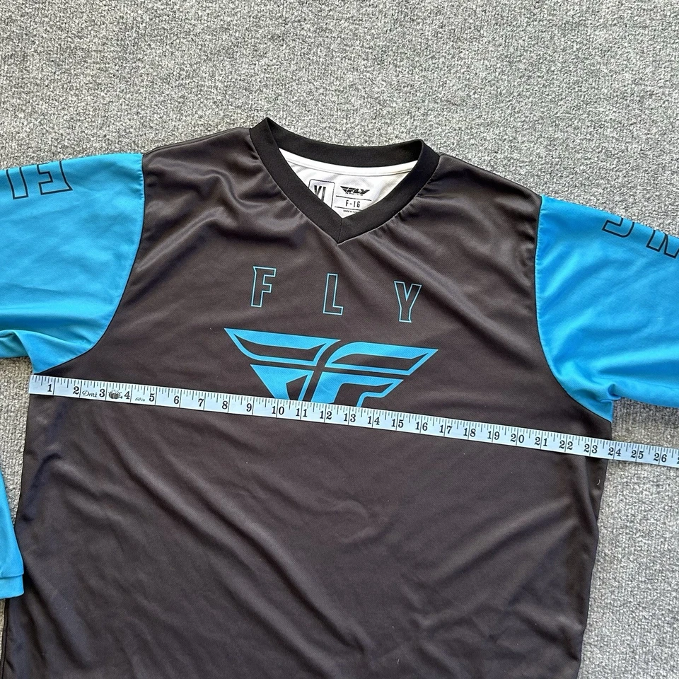 Camisa Fly Racing Hombre Extra Grande F16 Azul Jersey Motocross MX Moto BMX Adulto Foto 4 de 4