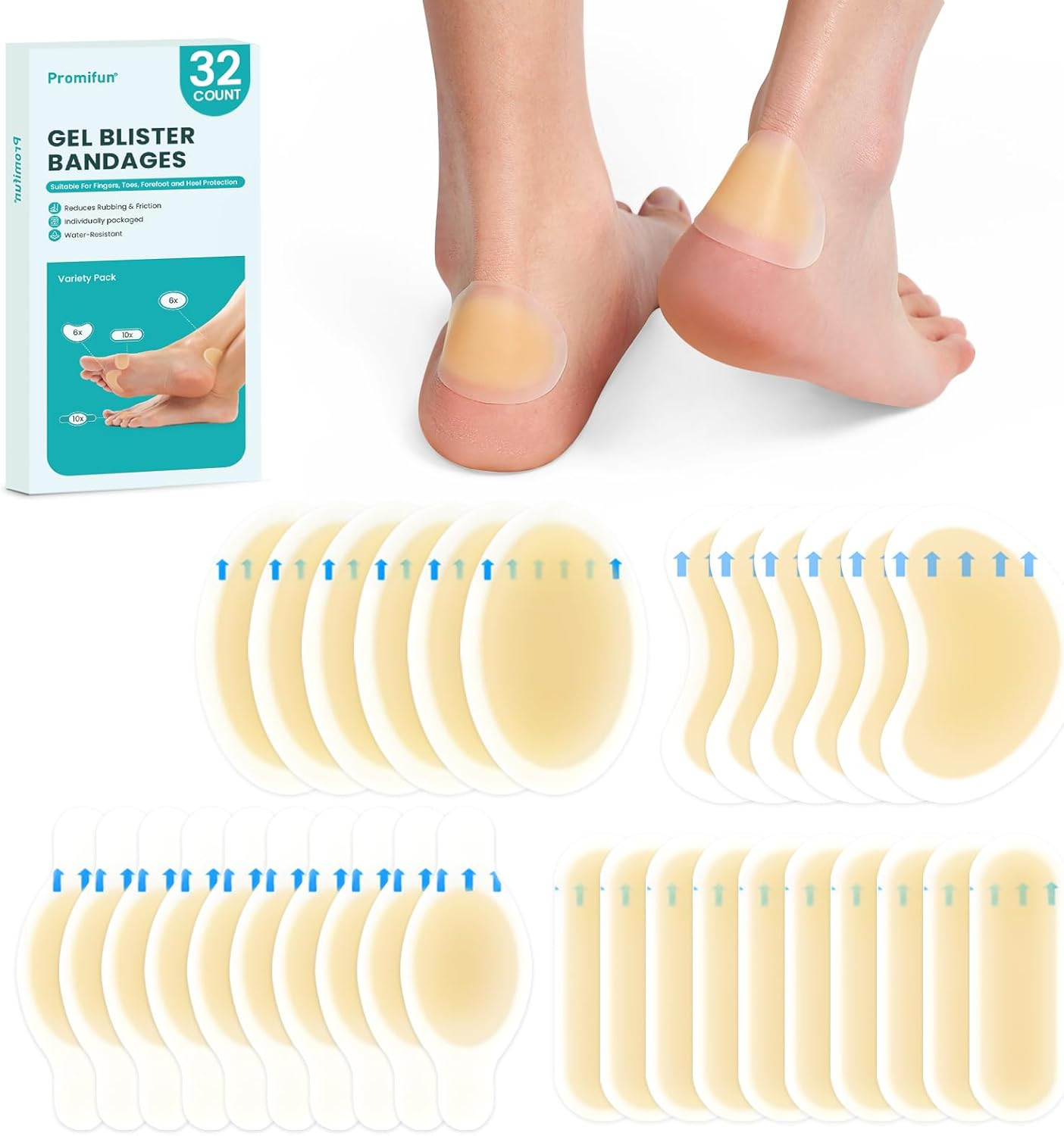 Cerotti Idrocolloide Sport 32ct - Protezione Talloni Anti-Sfregamento