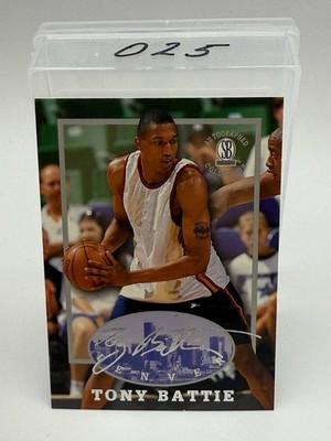 1997-98 Score Board Auto Collection Strongbox Tony Battie #32 Rookie RC