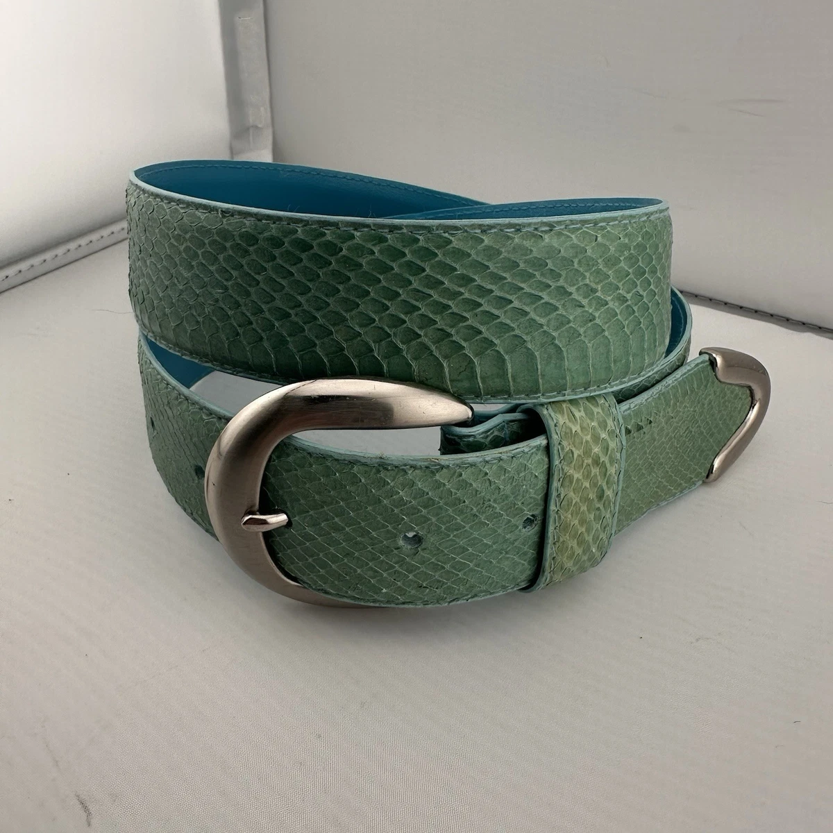 Snakeskin Green Belts for Women for sale | eBay display picture 1