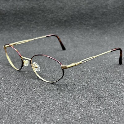 Safilo Emozioni 4238 Eyeglasses Frame Gold Tort Flex Italy 51-18-130 EUC