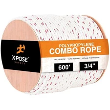 Poly Combo 3 Strand Safety Rope - 3/4" - UV Coated Polypropylene Rope