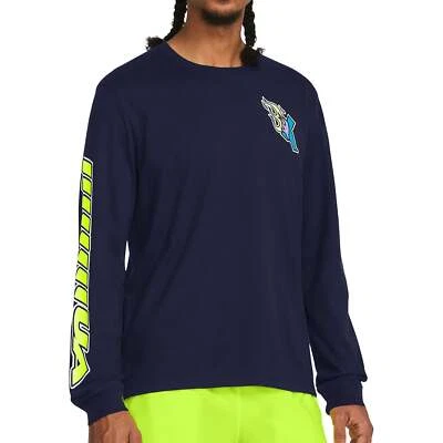 Under Armour Launch Mens Running Top Navy Long Sleeve Run Jogging Quick Drying - Bild 1 von 4