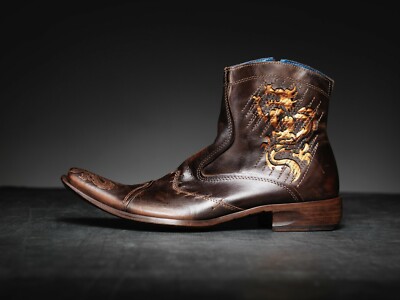 NEW !Mark Nason TRAXX Dragon Rock Boots US8 Distressed Brown  display picture 3