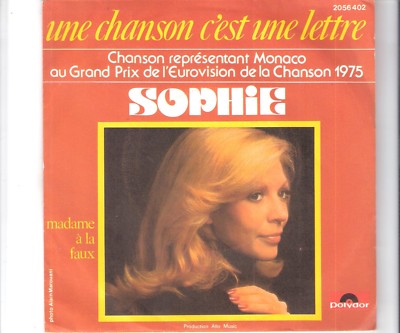 SOPHIE - Une chanson c´est une lettre