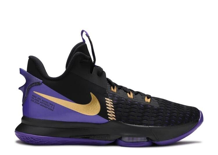 Nike Lebron Witness V Black/Metallic Gold Purple LA LAKERS Nike Lebron Witness V Black/Metallic Gold Purple LA LAKERS