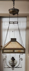 Antique Slag glass oil light — photo 1