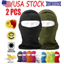 2 Pack Baclava Face Mask UV Protection Full Face Mask Cycling Helmet Liner Hat