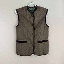 Schneiders Wool Vest 42 Women's Us Size 6  Heathered Green Wool Cashmere Blend