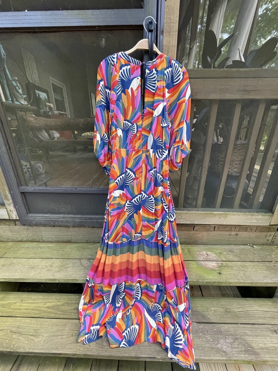 Farm Rio Rainbow Toucan Maxi Dress XS | eBay