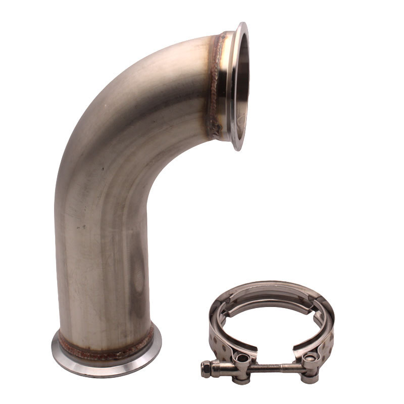 2.5 Inch Stainless Steel 90-Degree Exhaust Elbow – Mandrel Bend For Improved Airflow, Universal Fit, Durable Car Exhaust Pipe Accessory