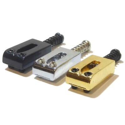 BLACK DOG MUSIC Guitar saddle in chrome for tremolo / bridge chrome, black, gold 10.8mm spacing