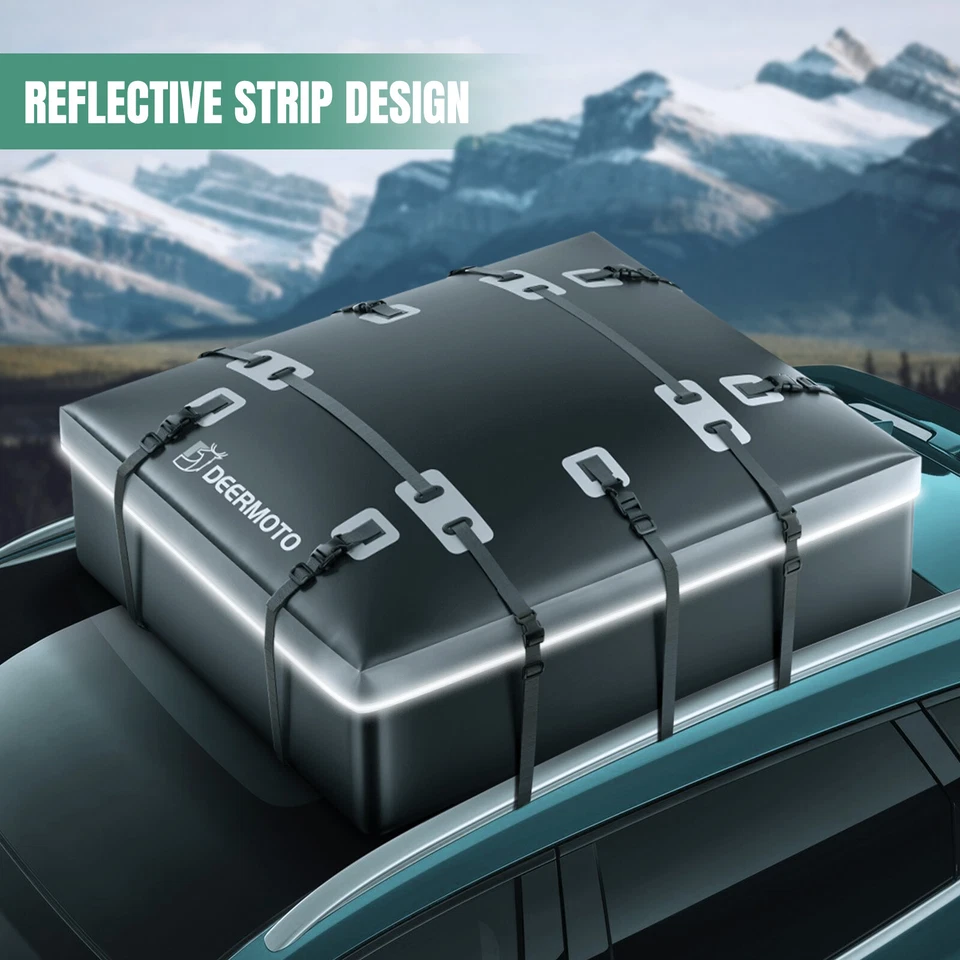 For Nissan Xterra 2000-2015 20 Cubic Roof Top Cargo Bag Rack Carrier Travel Bag Foto 3 de 4