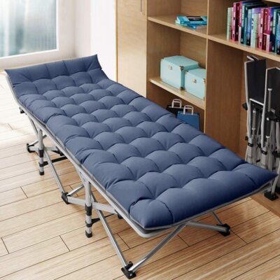 Folding Camping Cot Heavy Duty  Bed With Quick-Drying Mattress Hold Up 880LBS