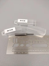 Carbide Burr SA-12 DC Flat End Double Cut 1/4x1/8x2.5 USA  2 PACK!