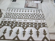 New Design Decor SAFI Cotton Rod Pocket Panels Two - 40"x84"  Taupe and White