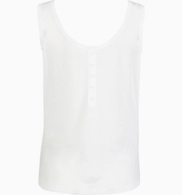 Janina Damen Tanktop Shirt mit Spitze am Rücken Bluse weiß Sommer Top Gr. 44 - Bild 1 von 2