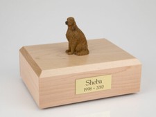 Irish Setter Sitting, Stand Pet Cremation Urn Avail. in 3 Diff Colors  4 Sizes