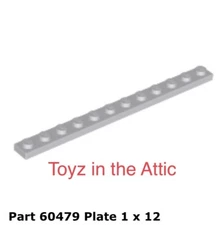 Lego 1x 60479 Light Bluish Gray Plate 1 x 12 10497