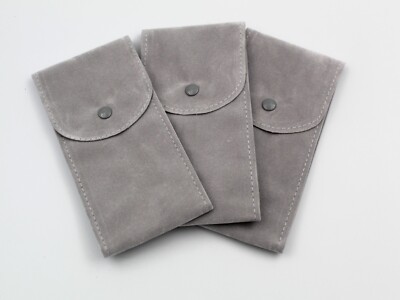 3 Clutches Light Grey Scratch Proof Travel Box Watches New Gift Idea