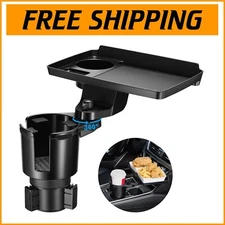 Perfect Pair of Car Cup Holder Trays: Expandable, Rotating, and Family Friendly