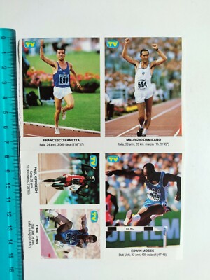 DAMILANO CARL LEWIS EDWIN MOSES PANATTA STICKER STICKER 80s ORIGINAL