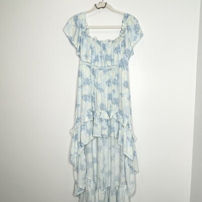 Skylar + Madison Hi-lo dress in Blue Floral Size M | eBay