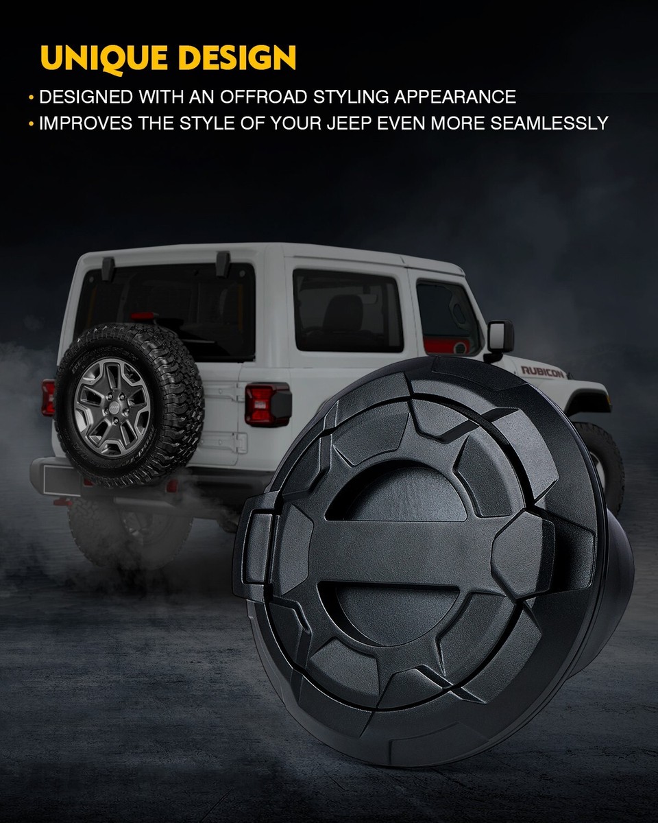 Fuel Filler Door Gas Cap Cover Replacement For 2018-2023 Jeep