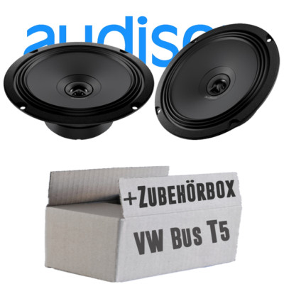 Audison Lautsprecher für VW Bus T5 Front Türen Einbauset 16cm 2-Wege Koax Boxen