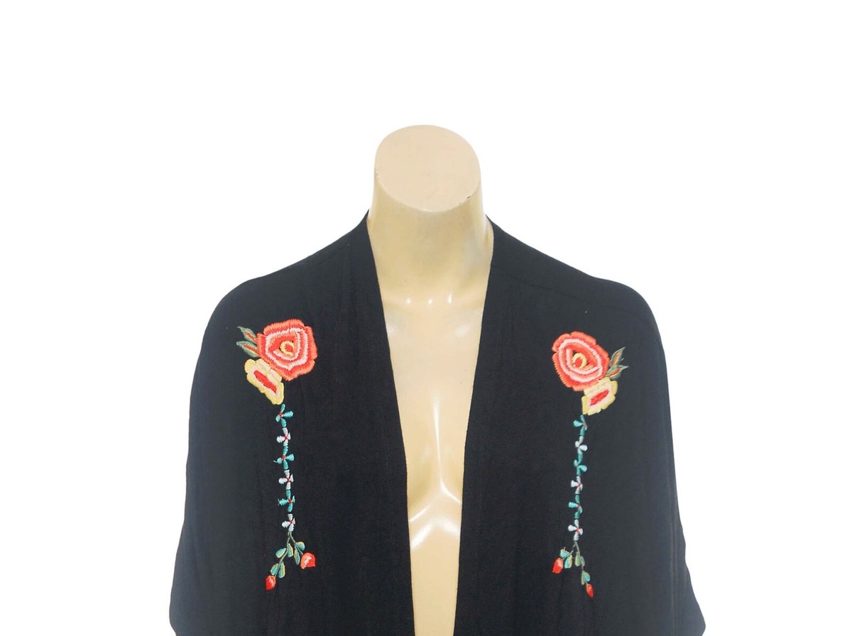トップス c... Caite Embroidered Tunic Top S 6 Women's Casual Floral Boho Cover