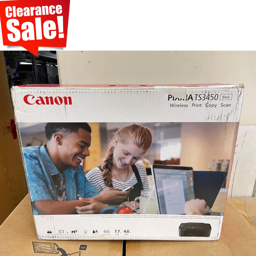 Canon PIXMA TS3450 Multifunction Inkjet Printer Black 4549292165692