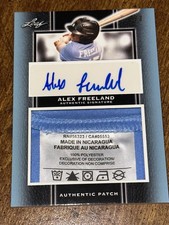 ALEX FREELAND 2019 Leaf Perfect Game AUTOGRAPH JERSEY TAG PATCH #2/3 UCF DODGERS