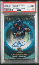 Victor Labrada 2022 Bowman Inception Blue Foil Auto /99 PSA Gem Mint 10! Pop 1